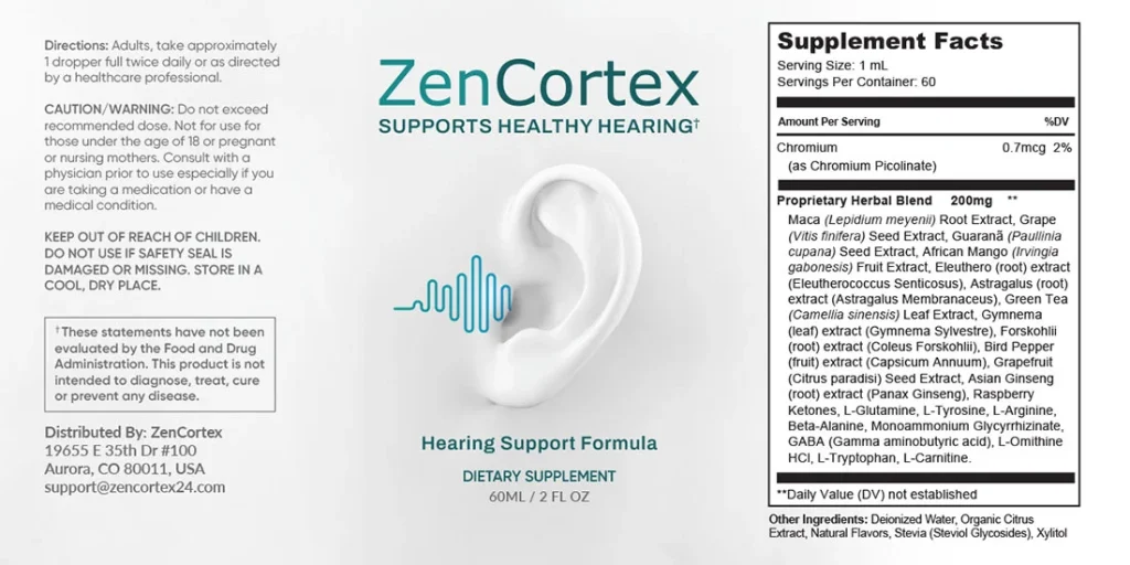 zencortex label facts